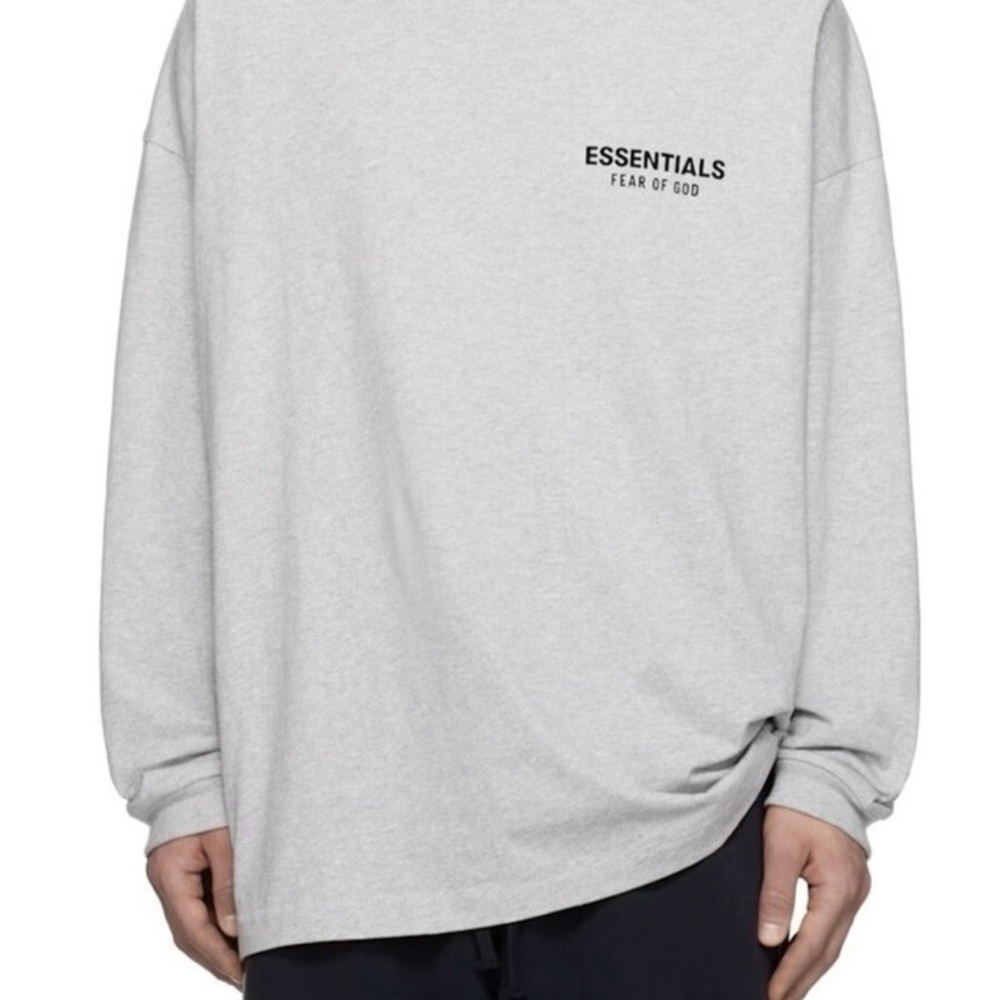 Essentials Light Gray Long Sleeve Tee